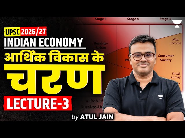 Stages of Economic Growth | Class - 3 | Complete Indian Economy for UPSC 2026/27 | Atul Jain