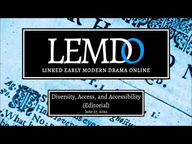 Diversity, Access, and Accessibility (Editorial)