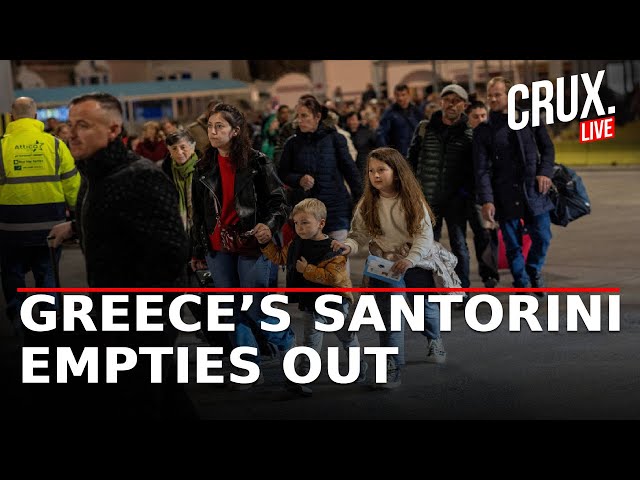 Santorini Earthquake Live | Thousands Flee Santorini As Earthquakes Rattle Tourist Haven | Greece