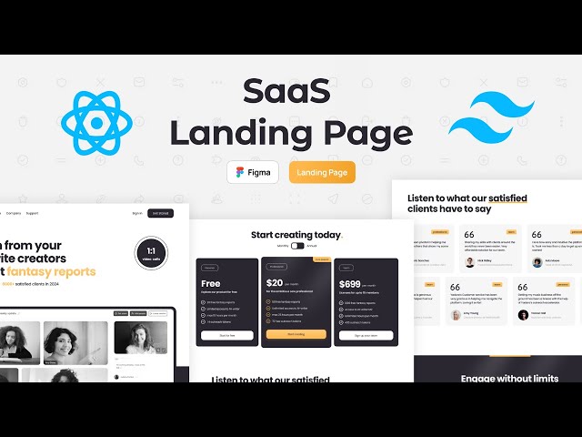 How to create a BEAUTIFUL responsive SaaS landing page with React & Tailwind CSS