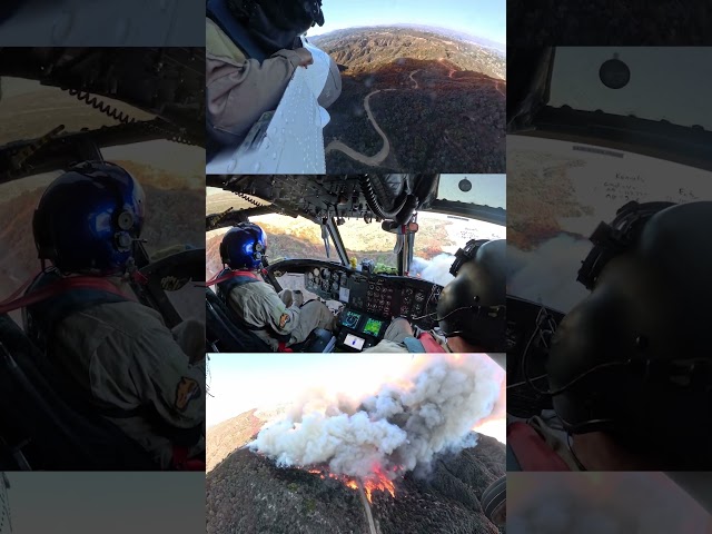 Palisades Aerial Firefighting POV 🎬 Coulson Aviation #Shorts #Fire