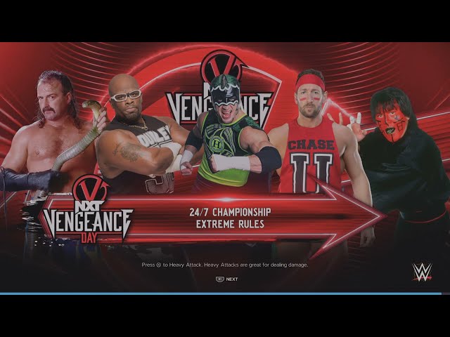 WWE 2K24 Hurricane VS Duke, Muta, Jake, D-Von 5-Man Extreme Elm. Match WWE 24/7 Tittle