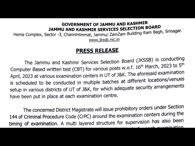 Jkssb Latest Update// Sad New For Aspirants// New Notiice