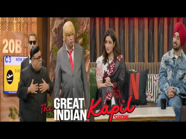 Donald Trump 😅 and Kim Jong in Kapil Sharma show With Chamkila Cast 🤣,#funny,#comedy