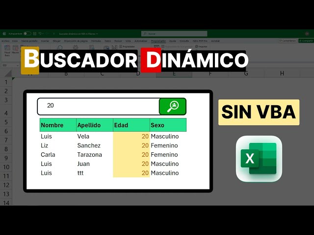 Cómo hacer un BUSCADOR DINÁMICO E INTELIGENTE en Excel 🔍 (SIN MACROS, SIN VBA)