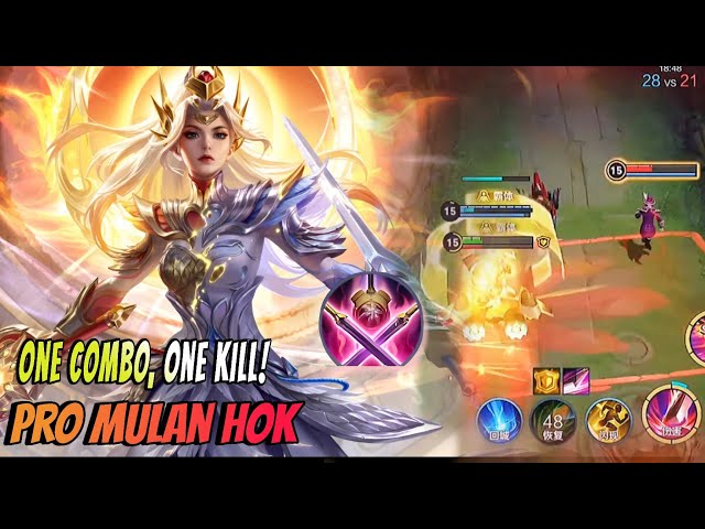 We almost lost at the last second, in my best gameplay with Mulan 19 Kills ⚔️ | Honor of Kings