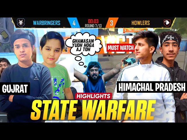 GUJ VS HP STATE WARFARES HIGHLIGHT | 1V4 CLUTCH 😲 TOURNAMENT HIGHLIGHT | ROCKY & RDX