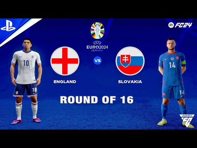 FC 24 - England vs Slovakia - UEFA EURO 2024 - Round of 16 Match | PS5™ Gameplay 4K HDR