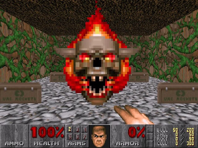 Lost Souls blocked by items in Doom