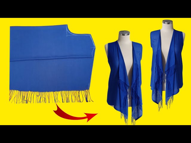 💥Fits all sizes💥Very Easy Vest Cutting and Sewing with Winter Shawl / Sew in 5 minutes