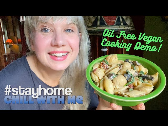 #stayhome with Anji + Oil Free Mushroom Florentine Pasta Recipe Demo