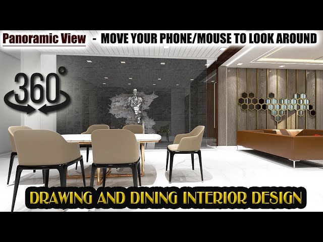 MODERN DRAWING AND DINING AREA II MOVE YOUR PHONE MOUSE TO LOOK AROUND II 360 VIEWS II I.A.S