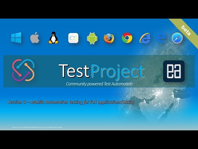 Running iOS mobile app test from Windows 10 using TestProject