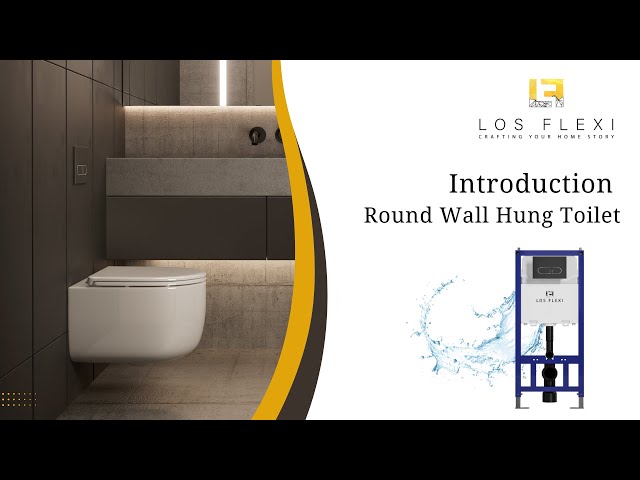 Round Bowl In-Wall Toilet Combo Set | Los Flexi