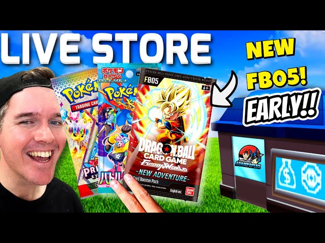 [LIVE] 🔴 Friday Night Live! EARLY Dragon Ball FB05! | Pokemon Restock! | Live TCG Store