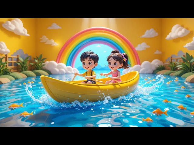 Row Row Your Boat Songs R2E1302 | Fun and Calming Song for Kids | Jumpy Bumps