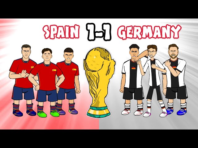 🏆SPAIN vs GERMANY 1-1🏆 World Cup 2022 Cartoon Goals Highlights Morata Fullkrug