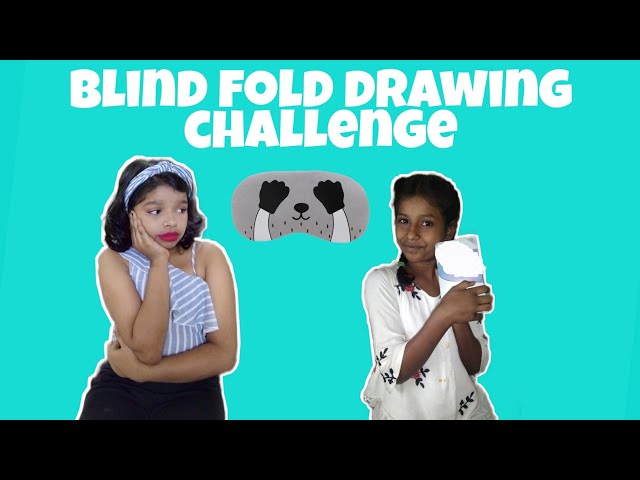 blind fold drawing challenge| funny| Ashwika Sonam vlog