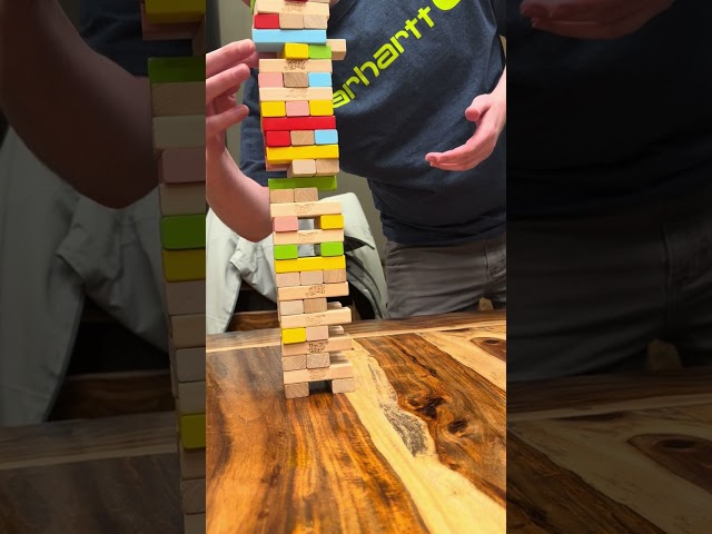 🌈CUTE Girls Playing The Ultimate Jenga Move! Educational Game for Kids #jenga #game #educational