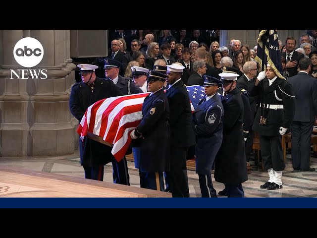 Jimmy Carter's casket arrives at Washington National Cathedral for his funeral