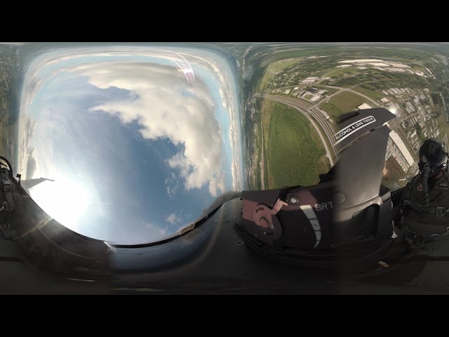 In the cockpit: 360 takeoff and Min Radius