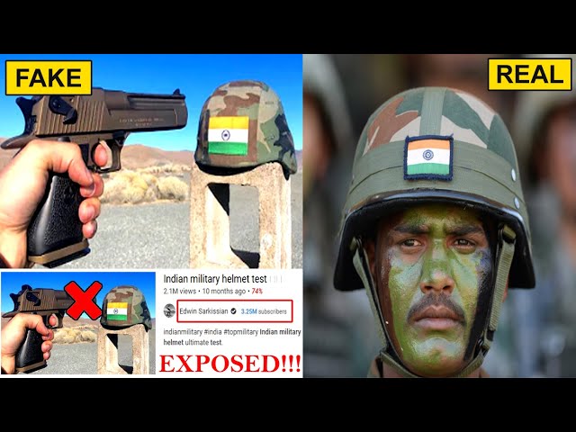 Indian Army Helmet Test/Indian Military Helmet Test.Fake Indian Army Helmet Test by Edwin Sarkissian