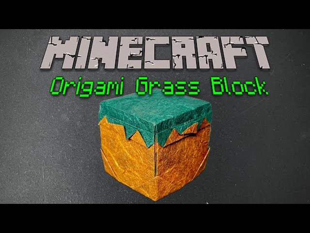 Origami Minecraft Grass Block( and snow block)