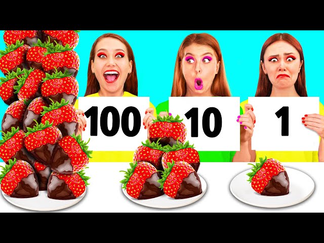 100 Layers of Food Challenge | Funny Kitchen Hacks by DuKoDu Challenge