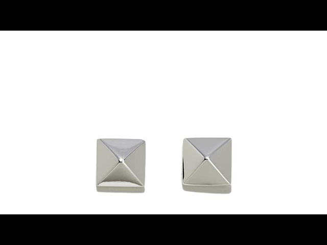 Sevilla Silver Pyramid Stud Earrings