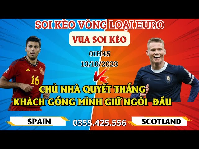 SOI KÈO TÂY BAN NHA VS SCOTLAND | VÒNG LOẠI EURO 2024 |  VUA SOI KÈO