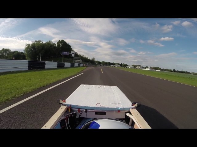 Greenpower Chipping Sodbury School POD-SIX car - First run at Castle Combe May 2017