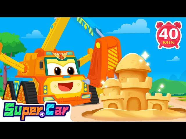 Excavator Cartoons Compilation | Super Cars | Kids Cartoons & Car Songs