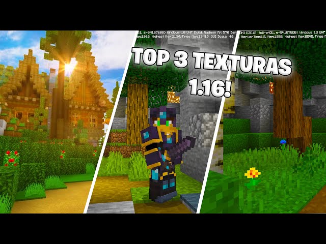 🔥 TOP 3 MELHORES TEXTURAS PARA SURVIVAL NO MINECRAFT BEDROCK! MCPE TEXTURAS!