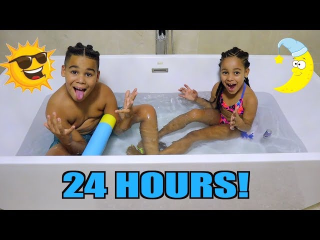 24 HOURS CHALLENGE IN THE BATH!