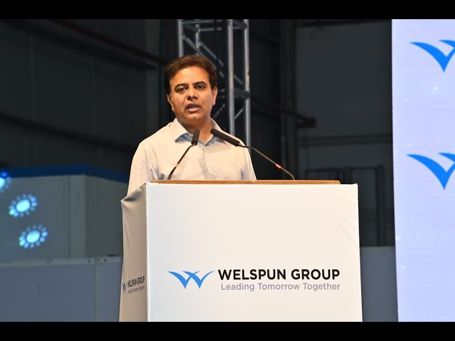 Minister KTR spoke after inaugurating Welspun Group's new facility in Chandanvelly