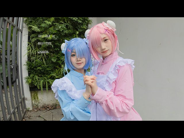 [VR180] Ram and Rem cosplay in SEP Game Comic Con, Chengdu, China