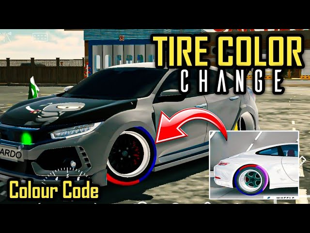 HOW TO CHANGE TIRE ( WHEEL ) COLOUR CAR PARKING MULTIPLAYER 2023 - TIRE COLOUR CODE 🔥