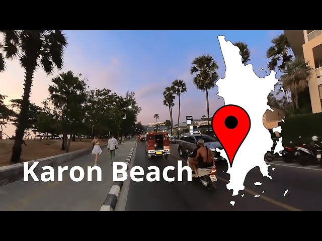 Karon Beach Tour, Phuket. VR 360. 4K. Jan 2025.