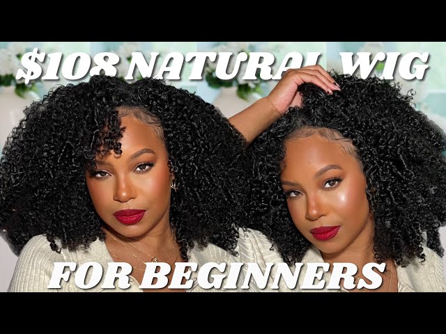 $108?! THE MOST NATURAL KINKY CURLY V PART WIG INSTALL BEGINNERS + STYLES | CURLYME