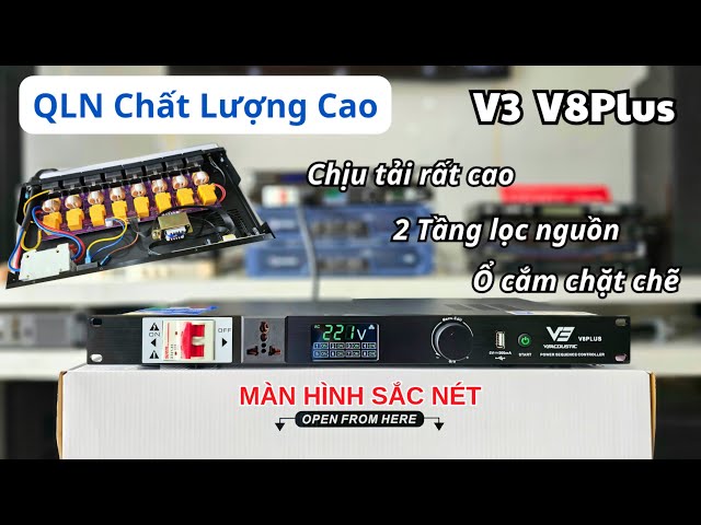 Quản lý nguồn cực chất lượng V3 acoustic V8Plus đẹp xịn lọc nguồn 2 tầng