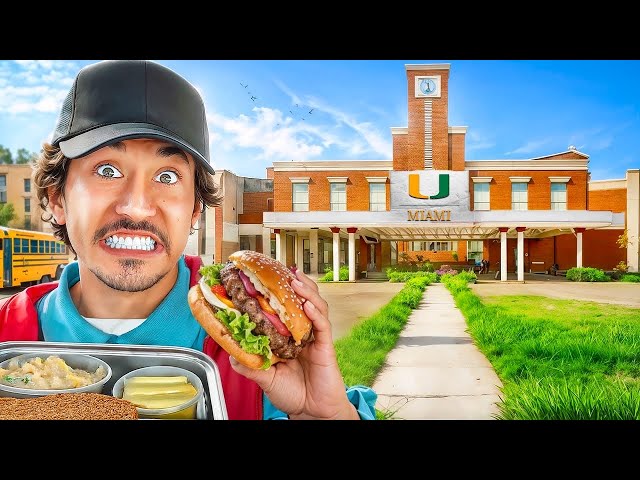 Eating At College Campuses For 24 Hours...(WE SNUCK IN)