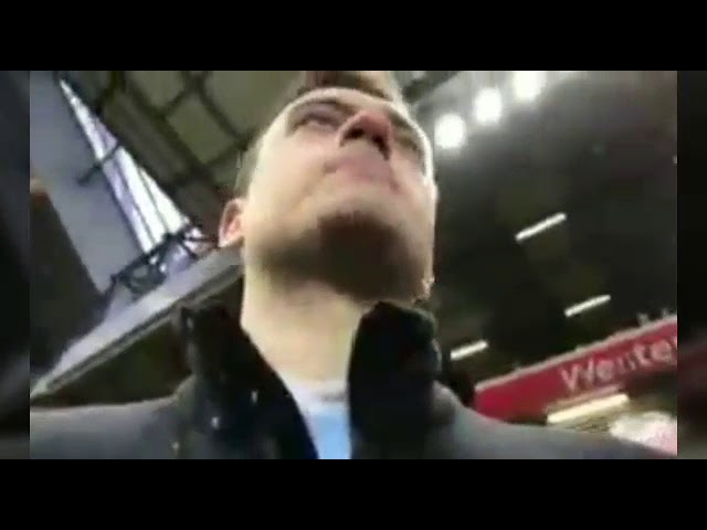 Man City and Liverpool fans reaction to Maharez penalty miss