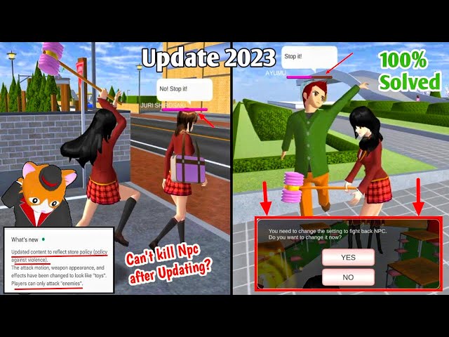 How to Kill NPCs Again & Reset the New Update (2023) | Sakura School Simulator