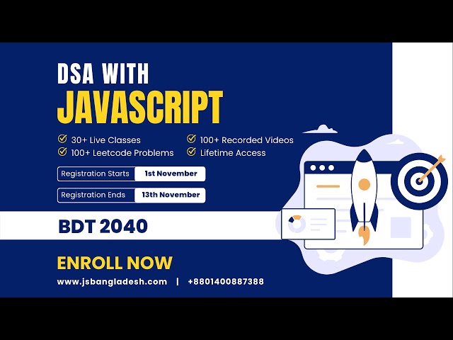 DSA with JavaScript (First 1 Hour) | JS Bangladesh