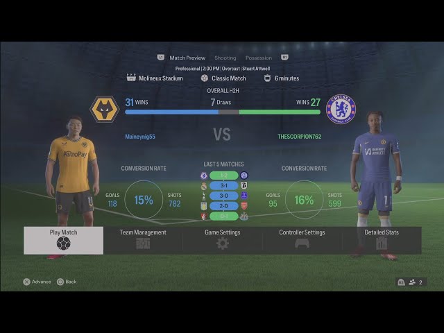 EA SPORTS FC 24 Wolves vs Chelsea 2024/25 prediction match PS5 gameplay