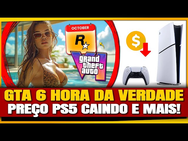 OUTUBRO da ROCKSTAR, Teremos NOVIDADES GTA 6, GTA 5 e RDR 2! / Preço PS5 BAIXOU e Mais!