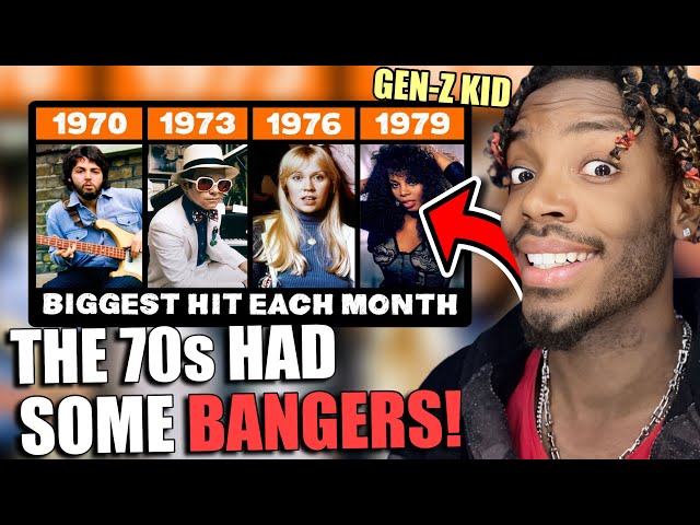 GEN Z KID DISCOVERS POPULAR Songs Each Month of THE 70s! (MUST WATCH!!)