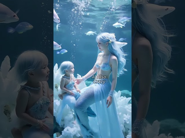 Mermaid and Baby Under the Sea 🧜‍♀️👶🌊