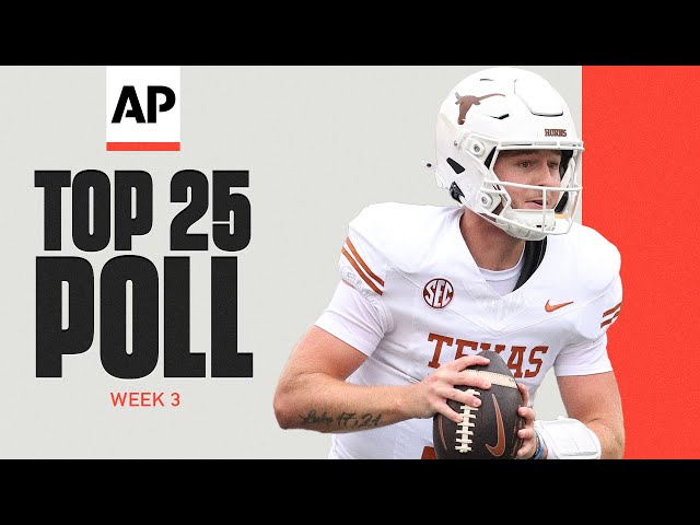 AP Top 25 Poll Released: Texas moves to No. 2, Notre Dame FALLS after devastating upset | Week 3