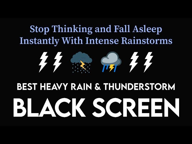 Sleep Like a Baby Instantly with Heavy Rainstorm & Thunder Sounds - Healing of Stress & Insomnia